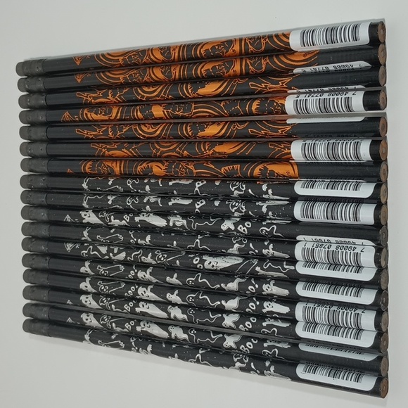 3/$15 90s VTG 17 Holographic Halloween Pencils Ghosts and Frankenstein - Picture 1 of 5
